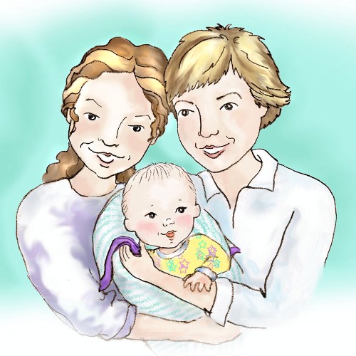 2 Mommies/Caucasian/Birth/Adoption